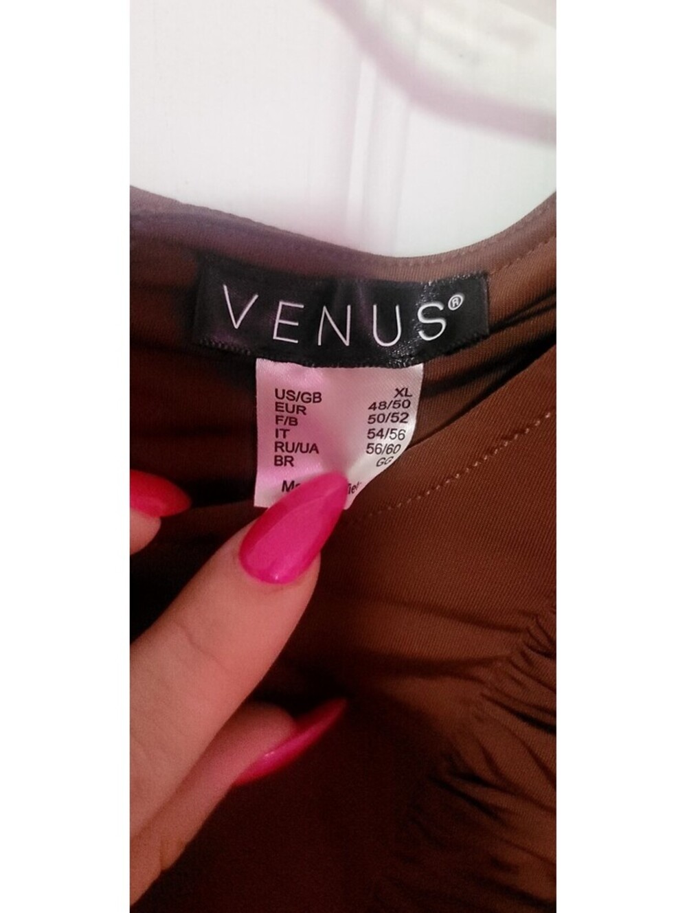 VENUS SHAPE EMBRACE RUCHED DRESS BROWN SIZE: XL - Picture 2 of 3